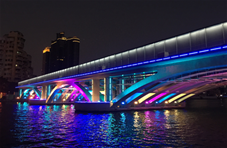 Streaming lights for lighting at the Lover River Bridge